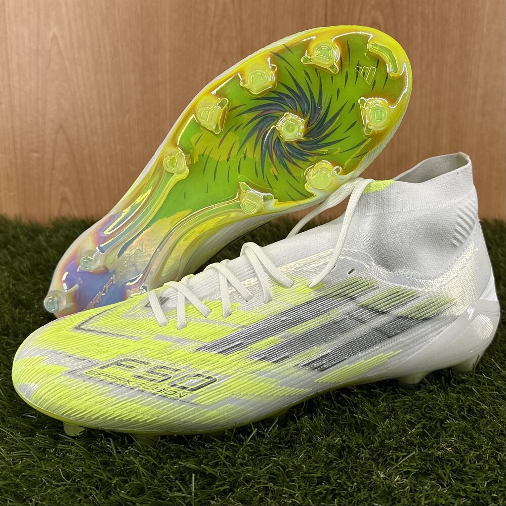 adidas F50 Sparkfusion Elite White Soccer Cleats JR6474 Women's 9.5 / Men's 8.5